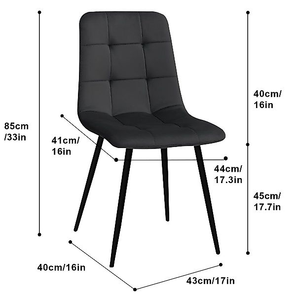 Simloveve Küchenstuhl 2er/4er Set Esszimmerstühle Polsterstuhl günstig online kaufen