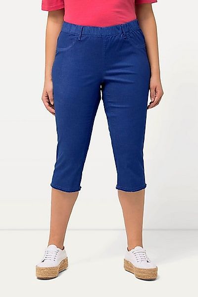 Ulla Popken Caprihose Caprihose Sienna Fransensaum schmales Bein Stretch günstig online kaufen