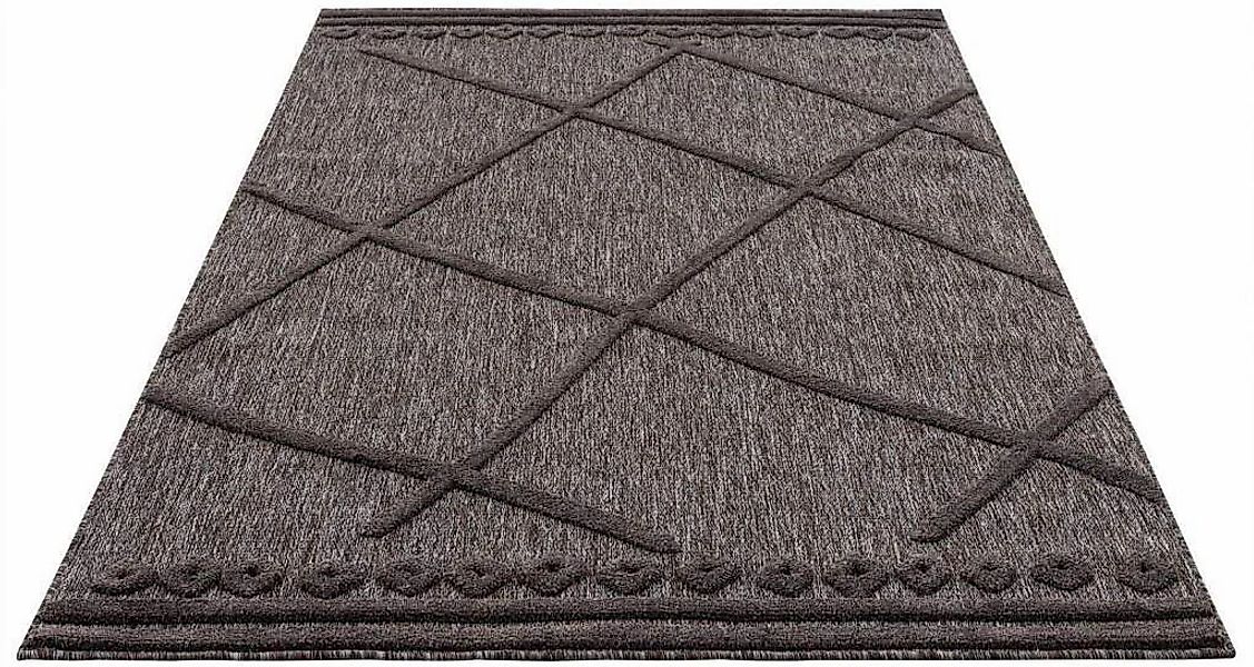 Carpet City Teppich »In-& Outdoorteppich Santorini 58578, 3D-Effekt, Raute- günstig online kaufen