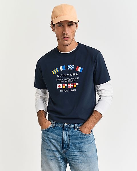 Gant Rundhalsshirt "GRAPHIC SS T-SHIRT", mit einem einzigartigen saisonalen günstig online kaufen