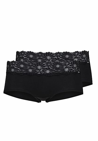 Skiny Hipster "Cotton Lace Essentials", (2er Pack), Schöne Spitze um den Bu günstig online kaufen