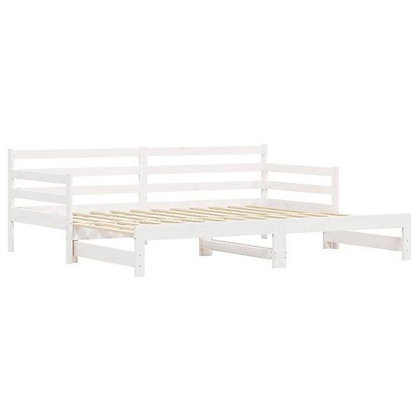 vidaXL Bett Tagesbett Ausziehbar Weiß 90x200 günstig online kaufen