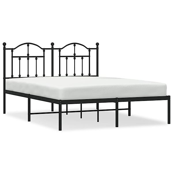 vidaXL Bettgestell mit Kopfteil Metall Schwarz 140x200 cm Modell 71846313 günstig online kaufen