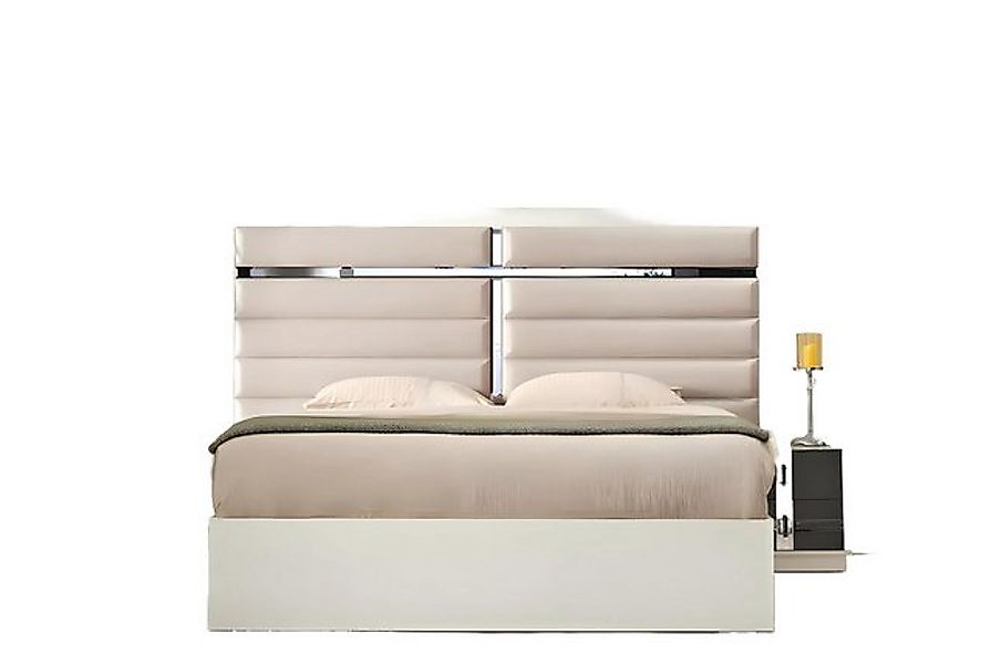 JVmoebel Bett Bett Holz Möbel Beige Schlafzimmer Luxus Doppelbett Design Mo günstig online kaufen