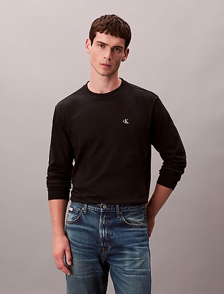 Calvin Klein Jeans Langarmshirt "LS EASY MONOGRAM TEE", Mit Rundhalsausschn günstig online kaufen
