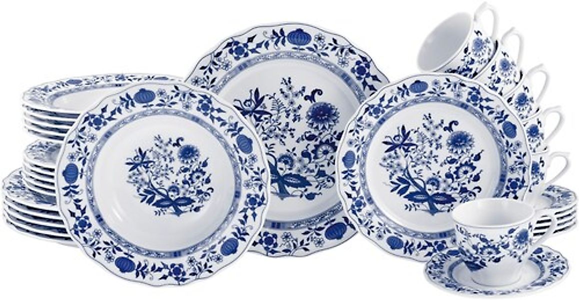 CreaTable Kombiservice »Flora Zwiebelmuster, Kombi-Service 30-tlg«, (Set, 3 günstig online kaufen