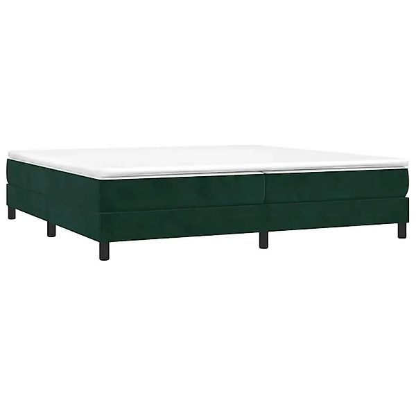 vidaXL Boxspringbett mit Matratze Dunkelgrün 200x200 cm Samt 3144354 günstig online kaufen
