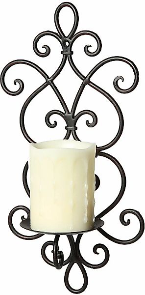 Ambiente Haus Wandkerzenhalter "Wandleuchte - schwarz 36cm" günstig online kaufen
