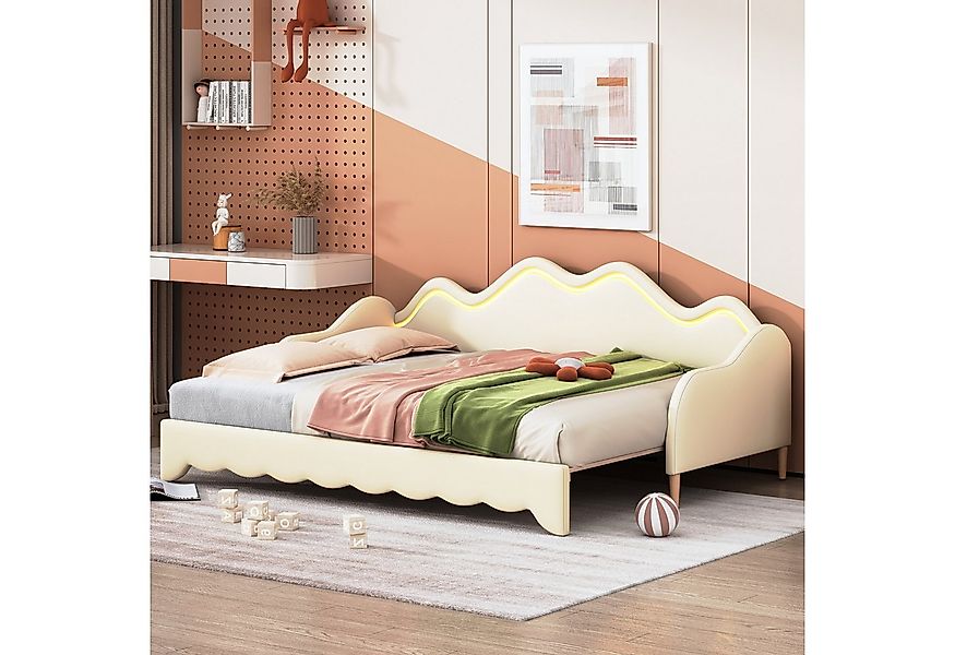 Ulife Polsterbett Kinderbett 90(180)*190cm, 2-in-1 Multifunktions-Schlafsof günstig online kaufen