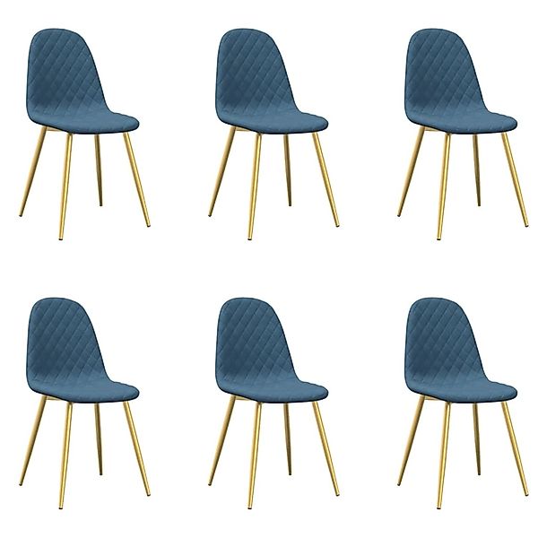 vidaXL Esszimmerstühle 6 Stk Hellgrau Samt 3082870 günstig online kaufen