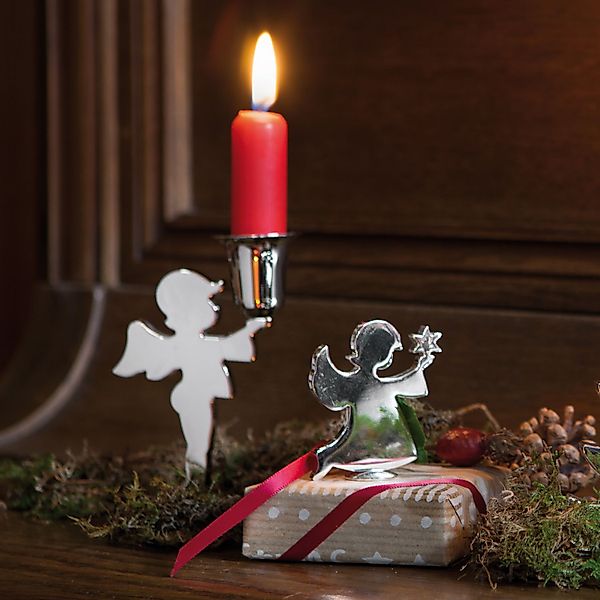 Fink Kerzenhalter MINI HOLYDOLLY Kerzenhalter - H.12,5cm - silberfarben - M günstig online kaufen