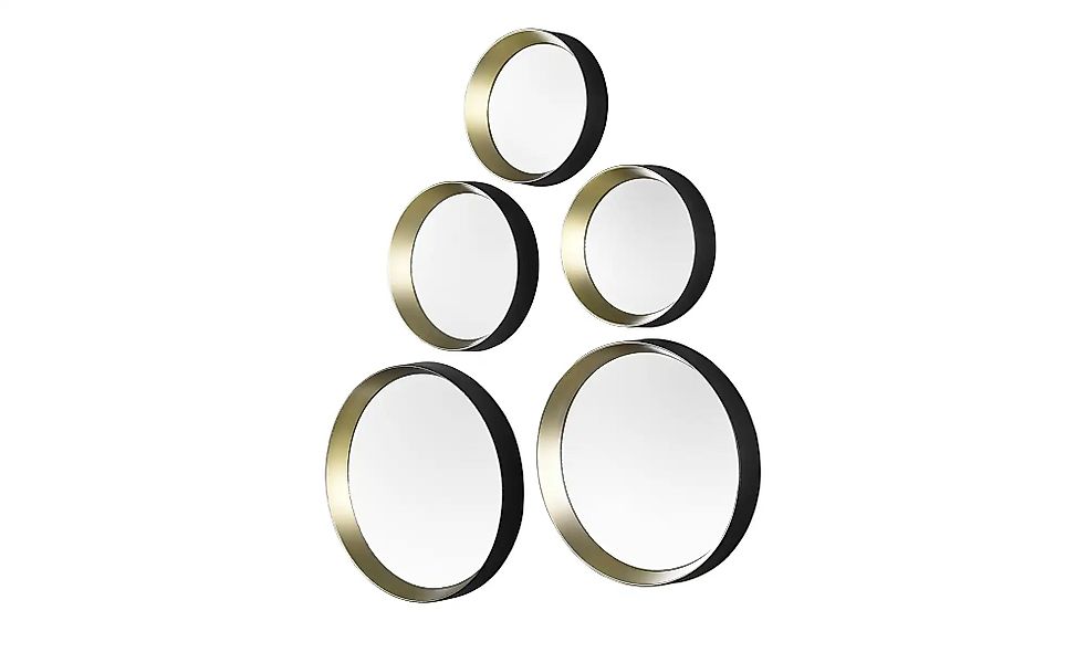 Spiegel 5er Set  Capovalle ¦ gold ¦ Glas,Aluminium,Kunststoff Ø: 25 Accesso günstig online kaufen