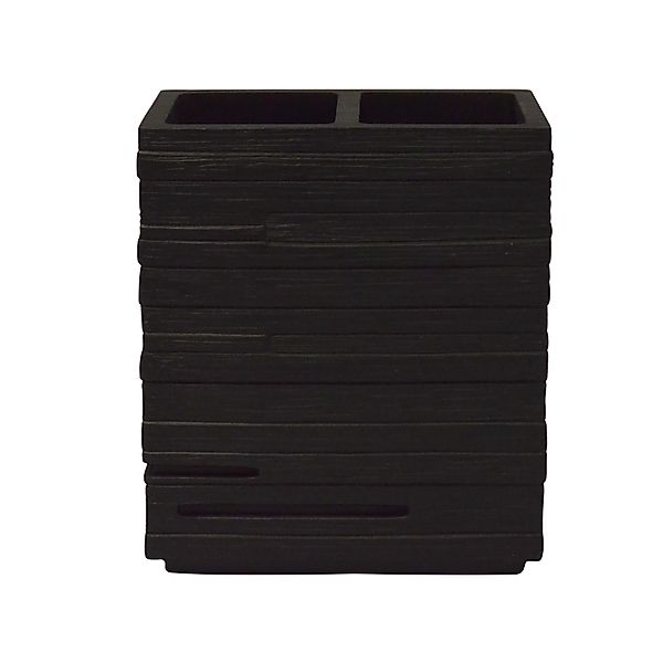 Ridder Badaccessoire-Set Zahnbürstenhalter Brick schwarz günstig online kaufen
