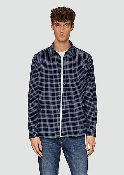 s.Oliver Langarmhemd Hemd Regular Fit: Kariertes Hemd aus Baumwollstretch m günstig online kaufen