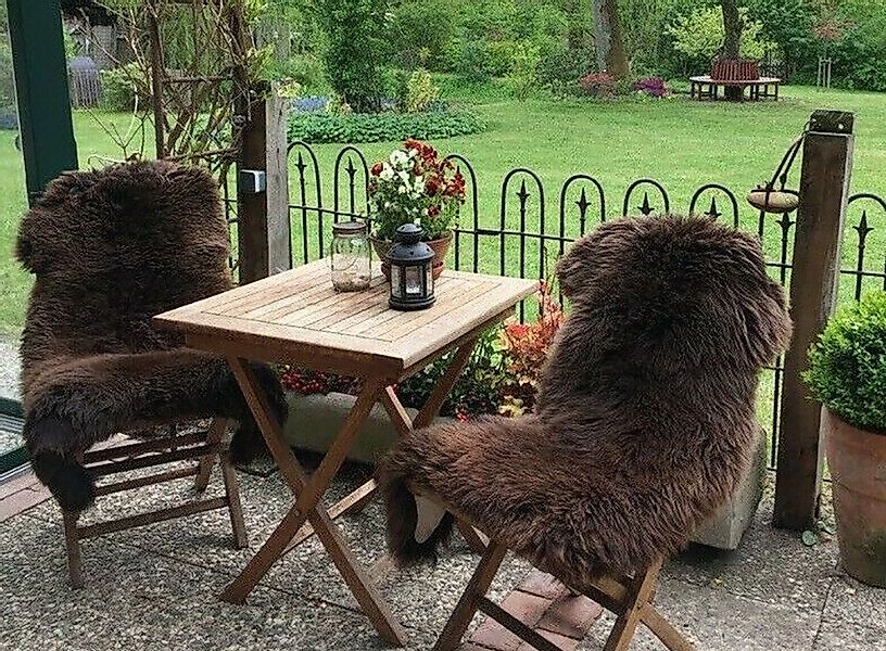 Provellus Fellteppich Naturbrauner Lammfell Teppich – Öko Schaffell Teppich günstig online kaufen