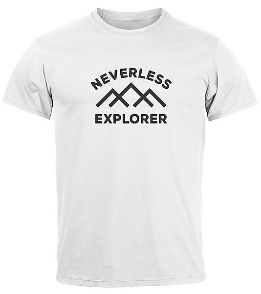 Neverless Print-Shirt Herren T-Shirt Aufdruck Outdoor Shirt mit Bergmotiv & günstig online kaufen