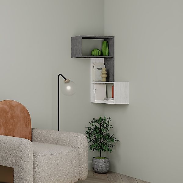 Decortie Eckregal Part, Modernes Wandregal, 67 günstig online kaufen