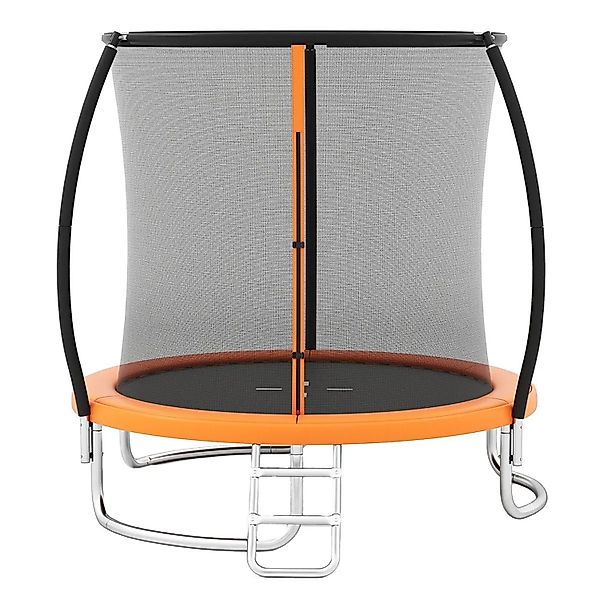 Costway Trampolin Outdoor Ø244 cm mit Metallrahmen für Kinder Orange günstig online kaufen