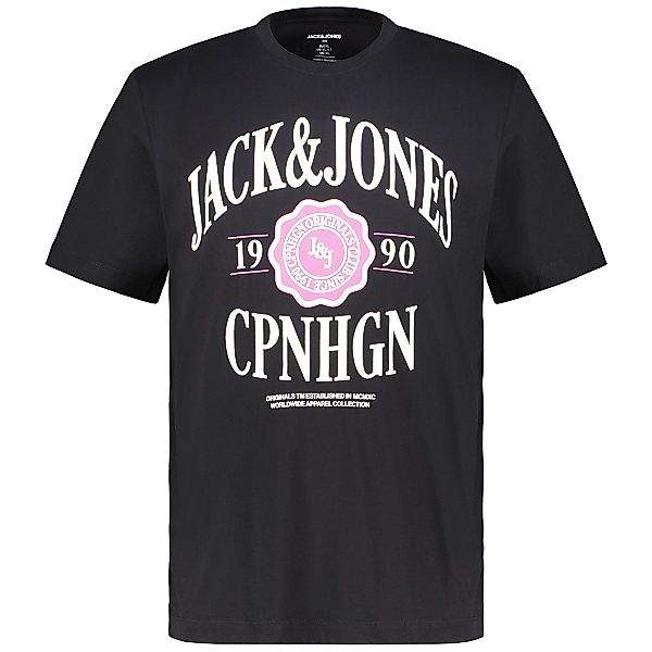 Jack&Jones T-Shirt mit Label-Print Farbe schwarz Größe: 3XL günstig online kaufen