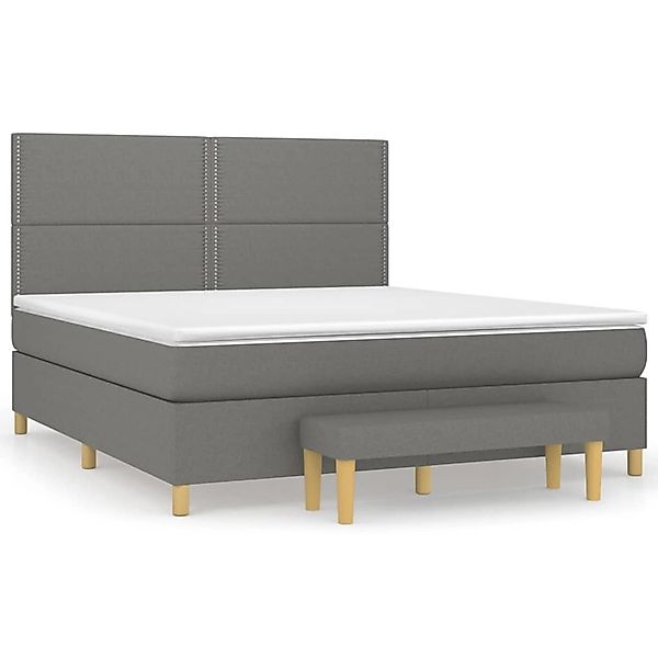 vidaXL Boxspringbett mit Matratze Dunkelgrau 180x200 cm Stoff1358510 günstig online kaufen