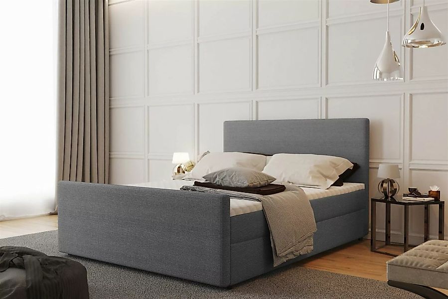 Fun Möbel Boxspringbett Boxspringbett Schlafzimmerbett CARO in Überlänge in günstig online kaufen