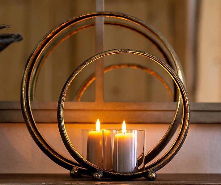 GlasArt Dekoobjekt Deko-Ring Metall Kreis Skulptur günstig online kaufen