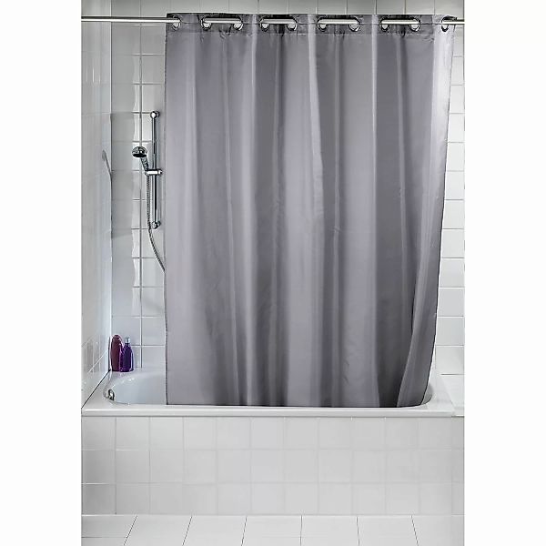 WENKO Duschvorhang Comfort Flex Grau, Textil (Polyester), 180 x 200 cm, was günstig online kaufen