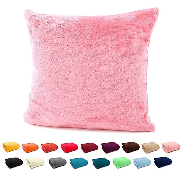 heimtexland Dekokissen Flanell Soft Kuschelkissen Plüsch Kissenbezug, super günstig online kaufen