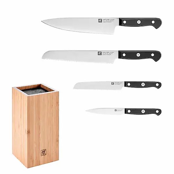 Zwilling Messerblock »Gourmet, inkl. 4 Messer«, 5 tlg., mit flexiblen Kunst günstig online kaufen