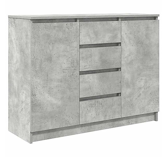 vidaXL Sideboard Sideboard mit Schubladen Betongrau 100,5x35x76 cm Holzwerk günstig online kaufen