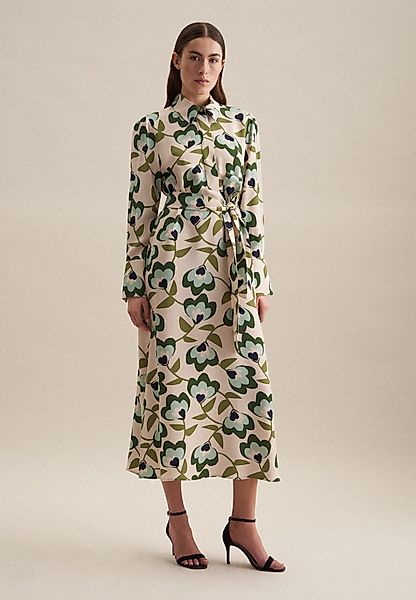 seidensticker Sommerkleid Schwarze Rose Langarm Kragen günstig online kaufen