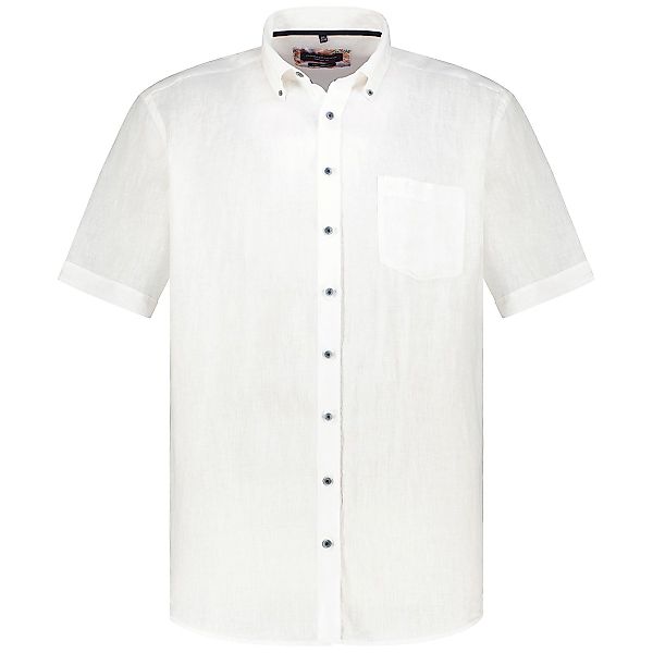 CASA MODA Freizeithemd aus Leinen, Short Style Farbe weiß Größe: 3XL günstig online kaufen