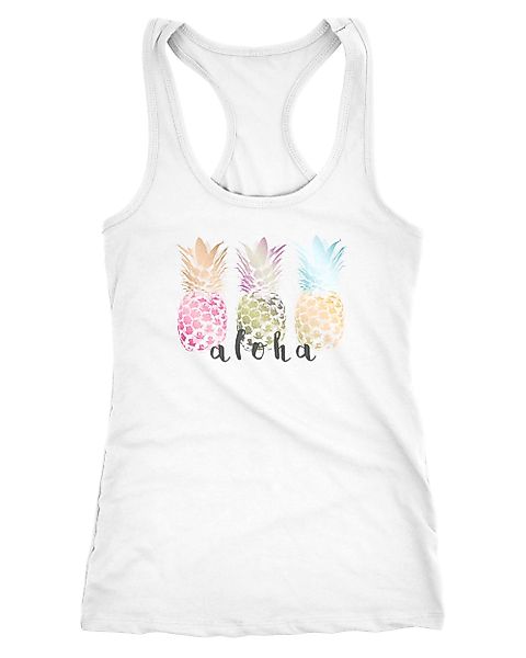 Neverless Tanktop Damen Tank-Top Aloha Ananas günstig online kaufen