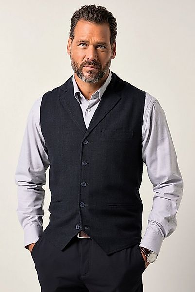 JP1880 Steppweste Tweed-Weste FLEXNAMIC® Woll-Qualität Strickrücken günstig online kaufen