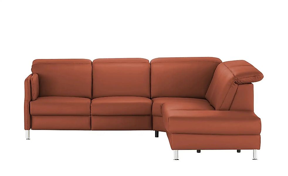 meinSofa Leder-Ecksofa  Leon ¦ rot ¦ Maße (cm): B: 259 H: 83 T: 236.0 Polst günstig online kaufen