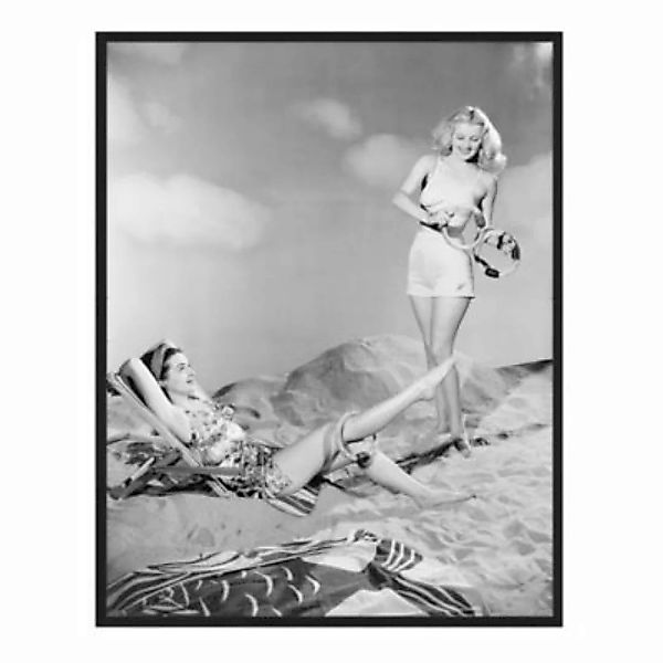 Any Image Wandbild Am Strand, Vintage schwarz Gr. 40 x 50 günstig online kaufen