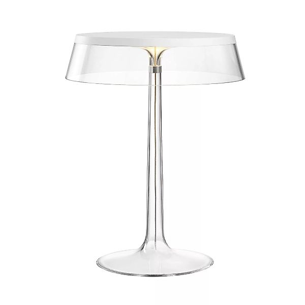 Flos - Bon Jour LED Tischleuchte Weiß - weiß/mit Schirm transparent/H 41cm/ günstig online kaufen