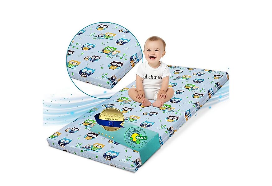 Kindermatratze Babymatratze mit Baumwollbezug, waschbar & rollbar–Allergike günstig online kaufen