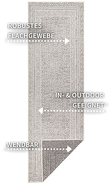 my home Teppich »Bernard Wendeteppich«, rechteckig, 5 mm Höhe, auch als Läu günstig online kaufen
