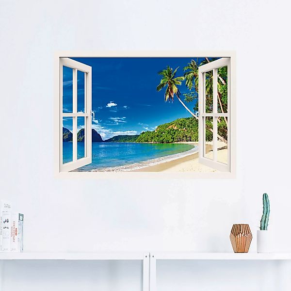 Artland Wandbild »Fensterblick Paradies«, Fensterblick, (1 St.), als Alubil günstig online kaufen