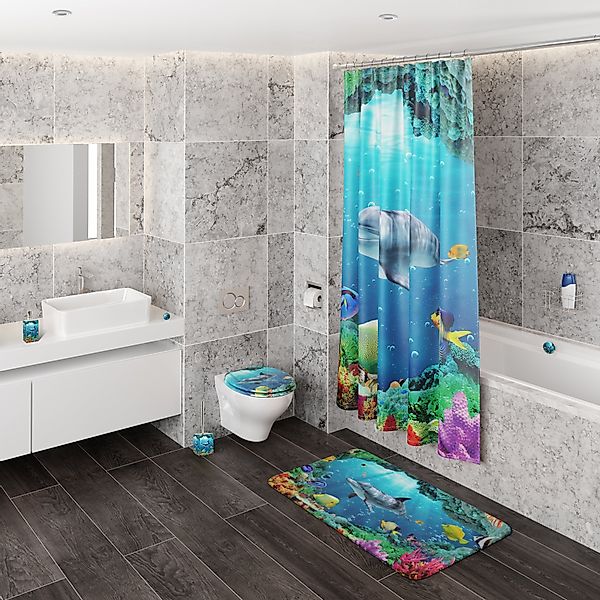 Sanilo Badaccessoire-Set Delphin Korallen, WC-Bürste und günstig online kaufen