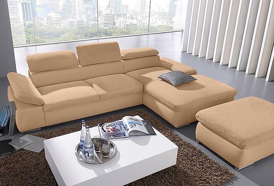 sit&more Ecksofa "Valantine L-Form, B: 286 cm" mit Arm- & Kopfteilverstellu günstig online kaufen