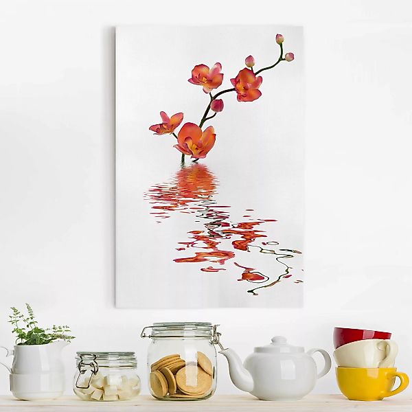 Leinwandbild Blumen - Hochformat Flamy Orchid Waters günstig online kaufen