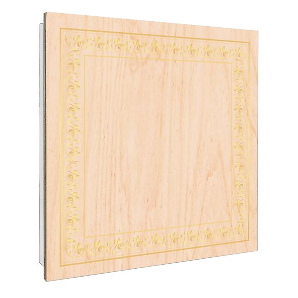 Banjado Schlüsselkasten mit Holzfront 30x30cm Weiß Scharnier Links 50 Haken günstig online kaufen