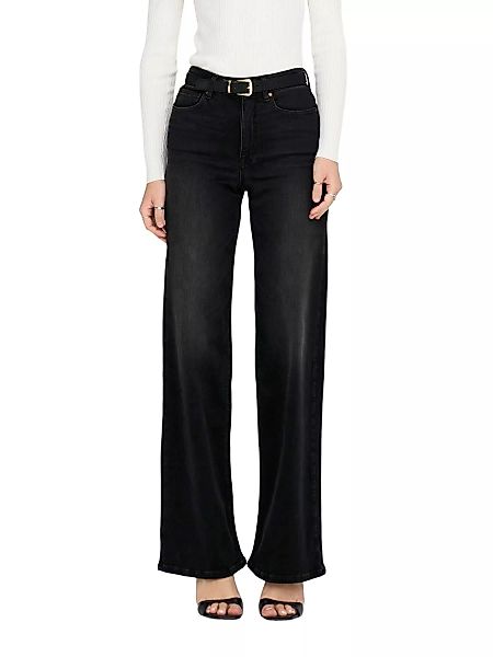 Only Damen Jeans ONLMADISON BLUSH HW WIDE Schwarz - Washed Black günstig online kaufen
