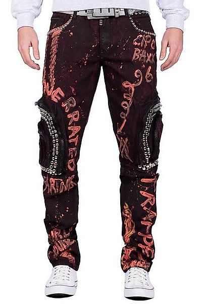 Cipo & Baxx 5-Pocket-Jeans Hose BA-CD693 Bordeaux W36/L34 (1-tlg) mit Seite günstig online kaufen