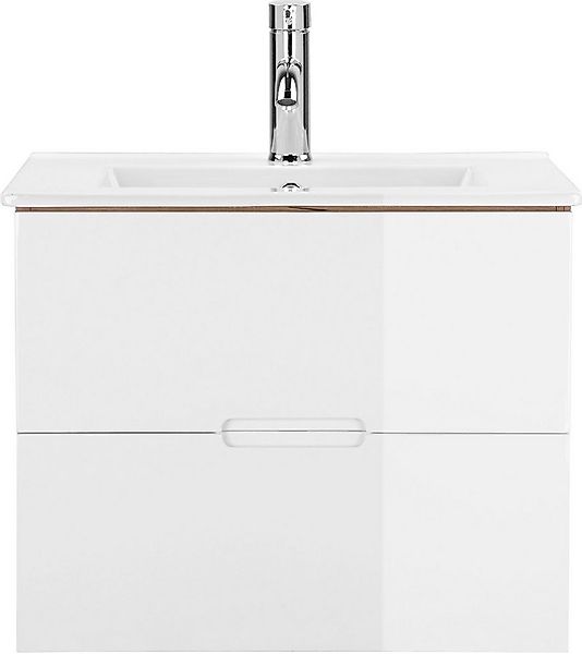 welltime Waschtisch Lund Badmöbel Schrank Unterschrank mit Becken (Set), Wa günstig online kaufen