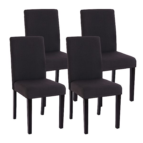 MCW Esszimmerstuhl Littau 4er-Set Textil Schwarz Helle Beine günstig online kaufen