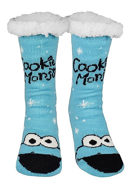 United Labels® Socken Sesamstraße Krümelmonster Hüttensocken Haussocken Kus günstig online kaufen