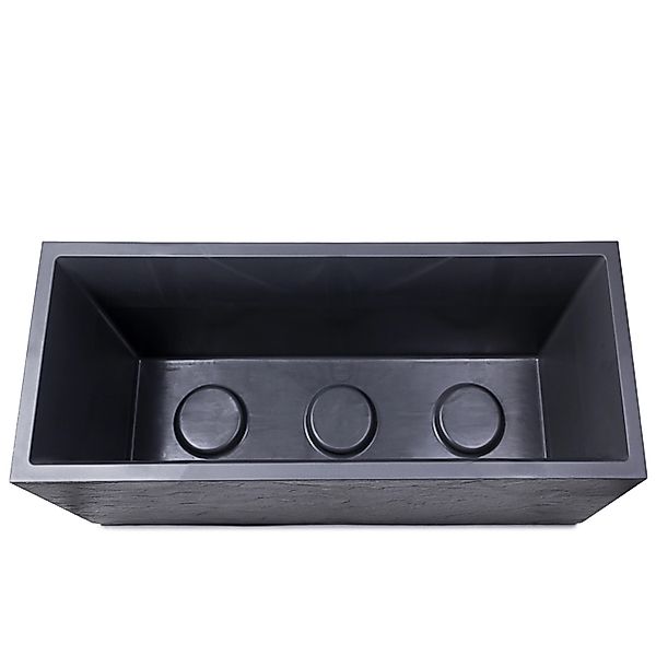 ONDIS24 Pflanzkübel Blumenkübel Blumentopf Vulkan 100cm Vulkan/Basalt Optik günstig online kaufen